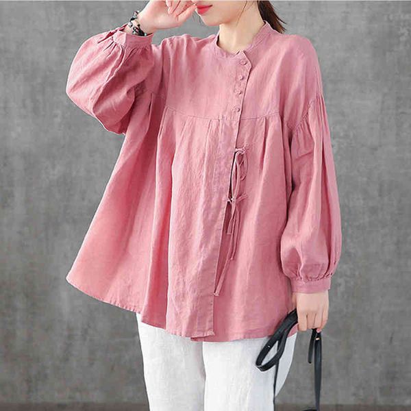 women's blouses & shirts spring arts style women long sleeve loose o-neck shirts lacing design cotton linen blouse femme blusa ca, White
women's blouses & shirts spring arts style women long sleeve loose o-neck shirts lacing design cotton linen blouse femme blusa ca, White