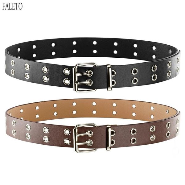 belts faleto double grommet belt women punk waist pu leather with chain vintage rock jeans black coffee color, Black;brown
belts faleto double grommet belt women punk waist pu leather with chain vintage rock jeans black coffee color, Black;brown