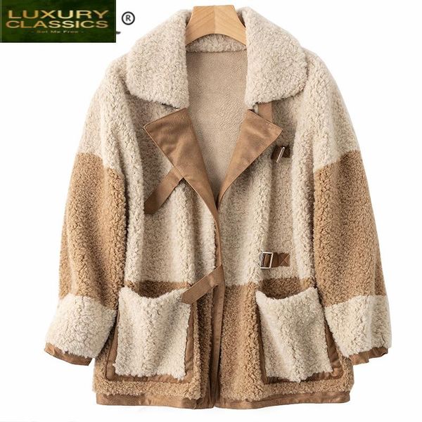 women's fur & faux coat 100% real female fashion women winter jacket 2021 korean thick warm sheep shearing coats ladies 0015d, Black
women's fur & faux coat 100% real female fashion women winter jacket 2021 korean thick warm sheep shearing coats ladies 0015d, Black