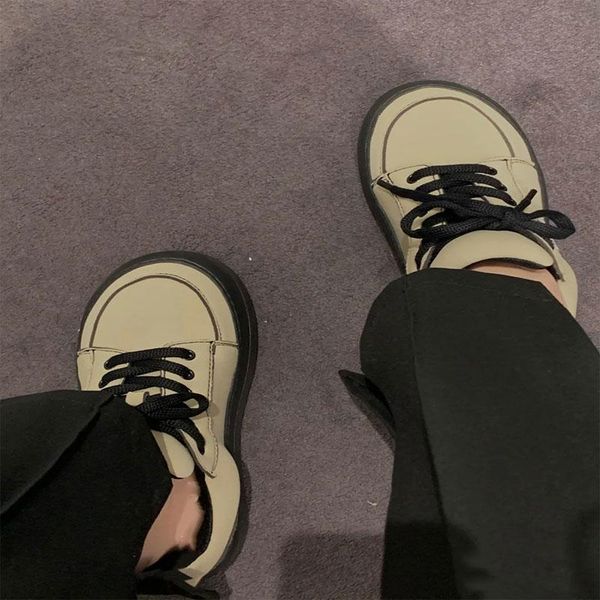 dress shoes deat 2021 autumn and winter fashion casual solid color thick heel lace up round head muffin single women sg118, Black
dress shoes deat 2021 autumn and winter fashion casual solid color thick heel lace up round head muffin single women sg118, Black