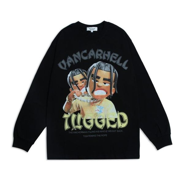 men's t-shirts autumn winter long sleeve tshirt cotton street fashion trendy brand men clothes loose cartoon printing couple t-shirt, White;black
men's t-shirts autumn winter long sleeve tshirt cotton street fashion trendy brand men clothes loose cartoon printing couple t-shirt, White;black