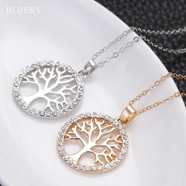 pendant necklaces blijery tree of life crystal round necklace gold silver color bijoux collier elegant women jewelry gifts drop
pendant necklaces blijery tree of life crystal round necklace gold silver color bijoux collier elegant women jewelry gifts drop
