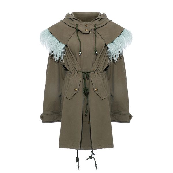 women's down & parkas autumn winter feathers hooded woman trench coats lace up loose casual long jacket coat streetwear zfwx, Black
women's down & parkas autumn winter feathers hooded woman trench coats lace up loose casual long jacket coat streetwear zfwx, Black