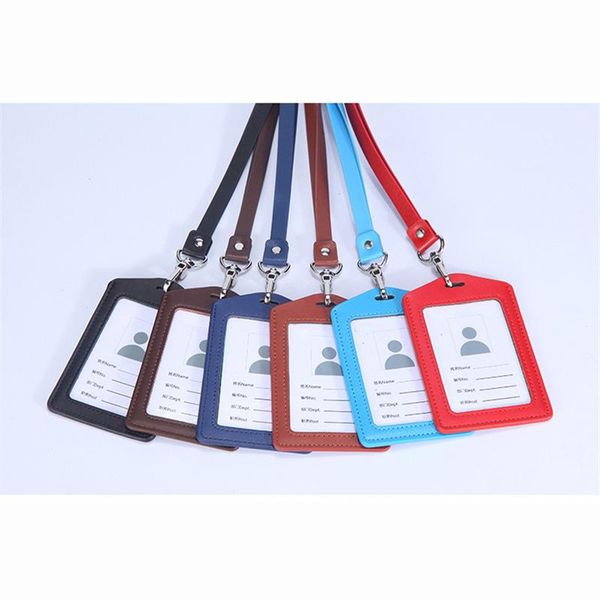 card holders men women leather pass case cover staff identification name badge id access exhibition with lanyards( standard size ), Brown;gray
card holders men women leather pass case cover staff identification name badge id access exhibition with lanyards( standard size ), Brown;gray