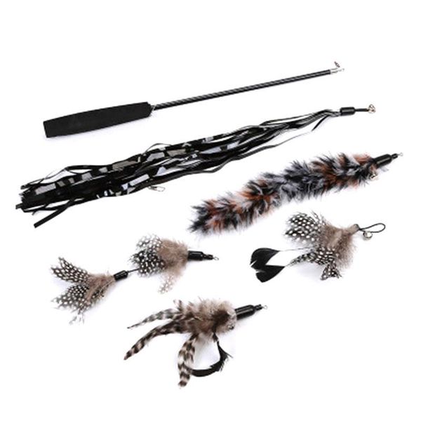 cat toys 6pcs pet toy three-section feather replacement head funny stick black suit supplies
cat toys 6pcs pet toy three-section feather replacement head funny stick black suit supplies