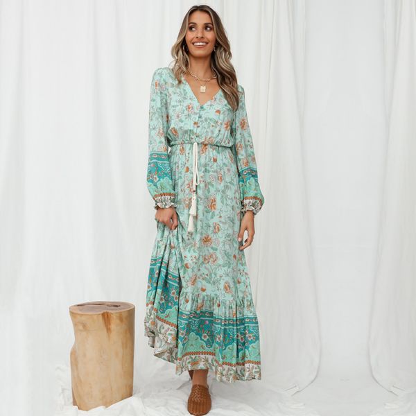 vintage v-neck long sleeve high waist tassel summer dress for women clothing cotton tunic boho printed maxi dresses a581 210416, White;black
vintage v-neck long sleeve high waist tassel summer dress for women clothing cotton tunic boho printed maxi dresses a581 210416, White;black