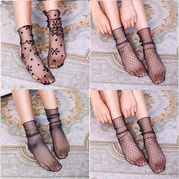 2/3/4/5pair lace floral mesh women girl socks elastic fashion lady soft short female crystal silk ultrathin sock & hosiery, Black;white
2/3/4/5pair lace floral mesh women girl socks elastic fashion lady soft short female crystal silk ultrathin sock & hosiery, Black;white