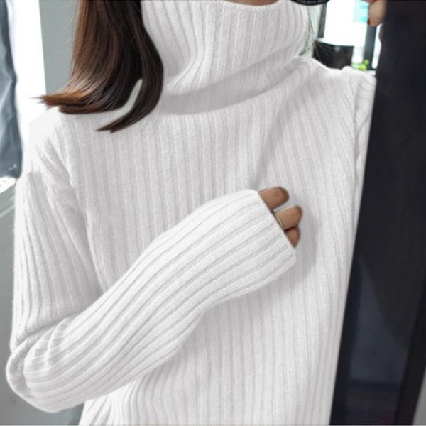 turtleneck base shirt autumn womens sweaters winter loose regular outer wear fashion inside pullover wool knit, White;black
turtleneck base shirt autumn womens sweaters winter loose regular outer wear fashion inside pullover wool knit, White;black