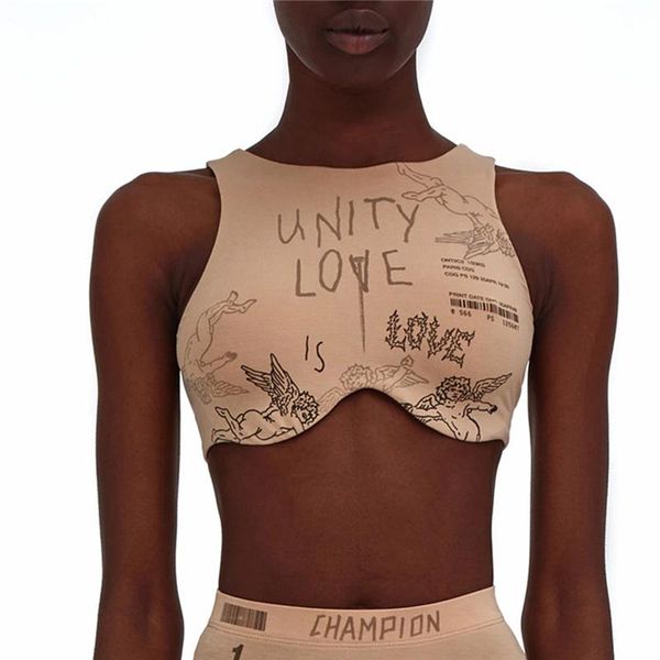 fashion women's summer stylish letter print cropped wrapped elastic casual party round neck tanks vest sun- & camis, White
fashion women's summer stylish letter print cropped wrapped elastic casual party round neck tanks vest sun- & camis, White