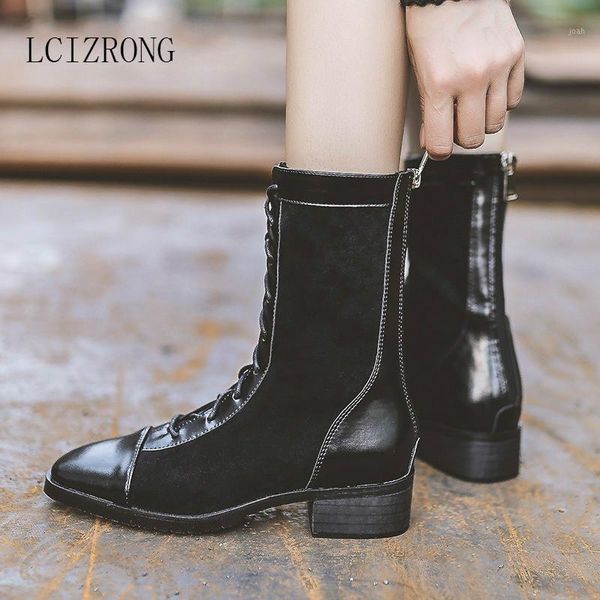 boots 2021 fashion women's shiny pu leather stitching suede black wild ladies autumn and winter shoes1
boots 2021 fashion women's shiny pu leather stitching suede black wild ladies autumn and winter shoes1