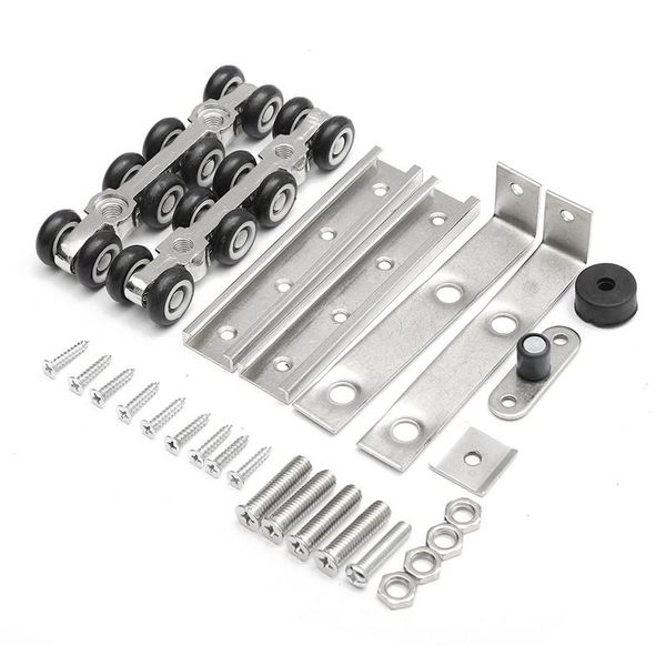 pair/set cold rolled steel sliding wooden door closet hardware kit 8 wheels hangers roller other
pair/set cold rolled steel sliding wooden door closet hardware kit 8 wheels hangers roller other