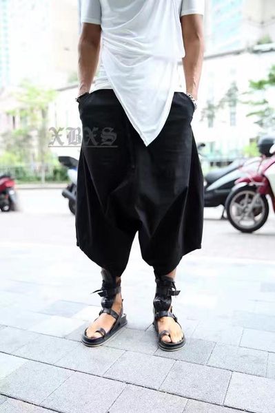 men's clothing hair stylist gd fashion punk low crotch cross trousers harem pants plus size costumes 27-46, Black
men's clothing hair stylist gd fashion punk low crotch cross trousers harem pants plus size costumes 27-46, Black