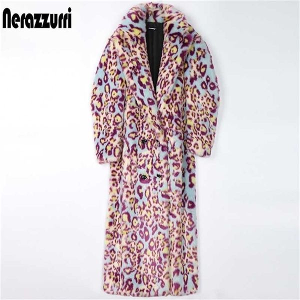 nerazzurri winter leopard long colorful soft warm thick fluffy furry faux fur trench coat for women runway european fashion 211122, Black
nerazzurri winter leopard long colorful soft warm thick fluffy furry faux fur trench coat for women runway european fashion 211122, Black