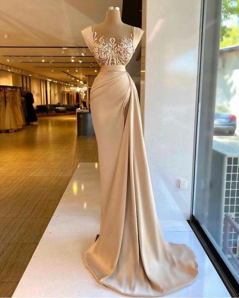 party dresses champagne mermaid evening dresess high split appliques beads prom gowns satin formal wear customize vestidos de fiesta, White;black
party dresses champagne mermaid evening dresess high split appliques beads prom gowns satin formal wear customize vestidos de fiesta, White;black