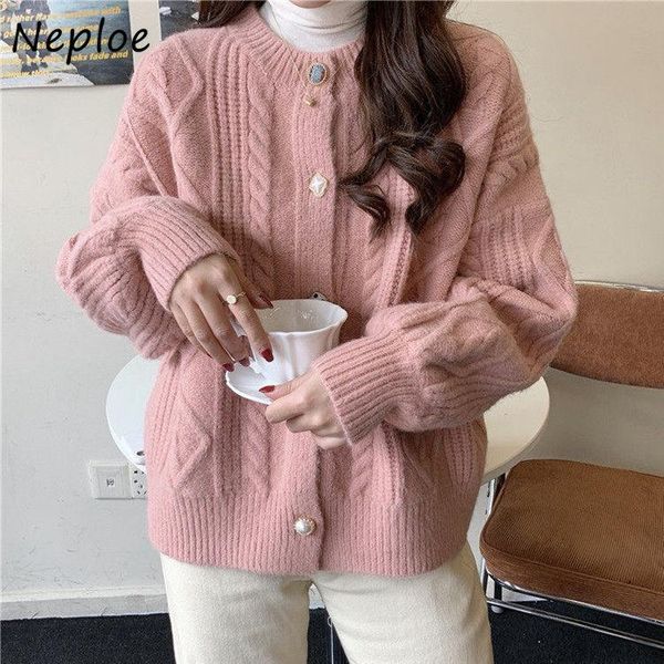women's knits & tees neploe loose long sleeve knitted cardigan jacket autumn soft twist sweater lazy outer wear button shawl sweaters, White
women's knits & tees neploe loose long sleeve knitted cardigan jacket autumn soft twist sweater lazy outer wear button shawl sweaters, White
