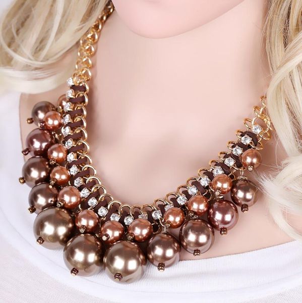 chokers hahatoto gold plated chains and imitation pearls necklace handmade knitted strands necklaces statement jewelry for women, Golden;silver
chokers hahatoto gold plated chains and imitation pearls necklace handmade knitted strands necklaces statement jewelry for women, Golden;silver