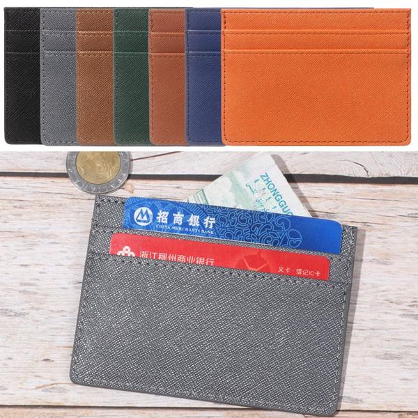 card holders 1pc double sided holder with 4 slots and 1 cash women men business pu leather organizer fashion, Brown;gray
card holders 1pc double sided holder with 4 slots and 1 cash women men business pu leather organizer fashion, Brown;gray