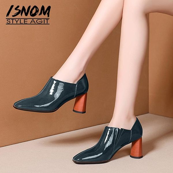 dress shoes isnom wood heels high pumps women patent leather woman sewing female office square toe ladies 2021 autumn, Black
dress shoes isnom wood heels high pumps women patent leather woman sewing female office square toe ladies 2021 autumn, Black
