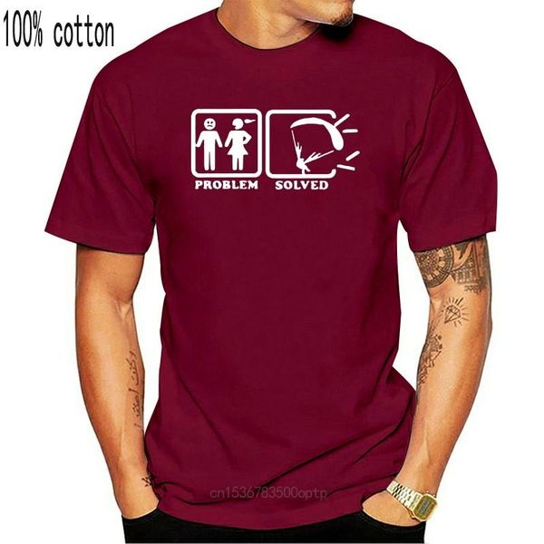 men's t-shirts 2021 fashion men short sleeve novelty cool tshirt problem solved t-shirt paragliding flying tee shirt, White;black 
men's t-shirts 2021 fashion men short sleeve novelty cool tshirt problem solved t-shirt paragliding flying tee shirt, White;black