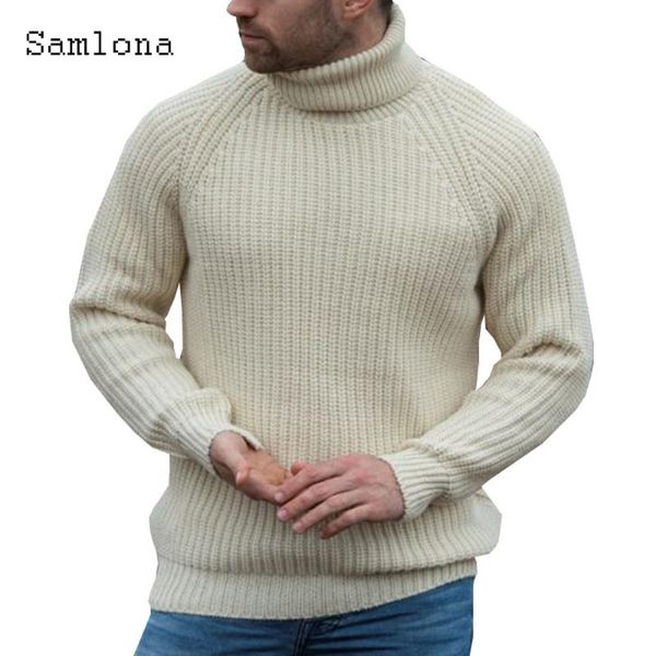 men's sweaters samlona plus size men knitted sweater winter warm clothing 2021 fashion casual pullovers solid kintwear mens streetwear, White;black
men's sweaters samlona plus size men knitted sweater winter warm clothing 2021 fashion casual pullovers solid kintwear mens streetwear, White;black