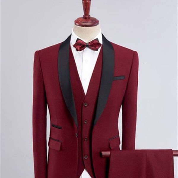men's suits & blazers of the burgundy men dressed for dinner wedding party groom's man suit lapel (jacket + pants vest) t6qn, White;black
men's suits & blazers of the burgundy men dressed for dinner wedding party groom's man suit lapel (jacket + pants vest) t6qn, White;black