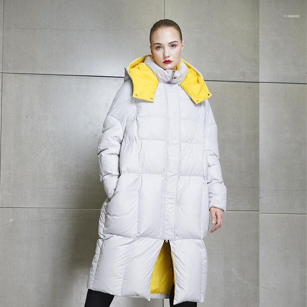 fashion autumn and winter warm long coat jacket white duck down women's hooded plus size thick ladies1, Black
fashion autumn and winter warm long coat jacket white duck down women's hooded plus size thick ladies1, Black