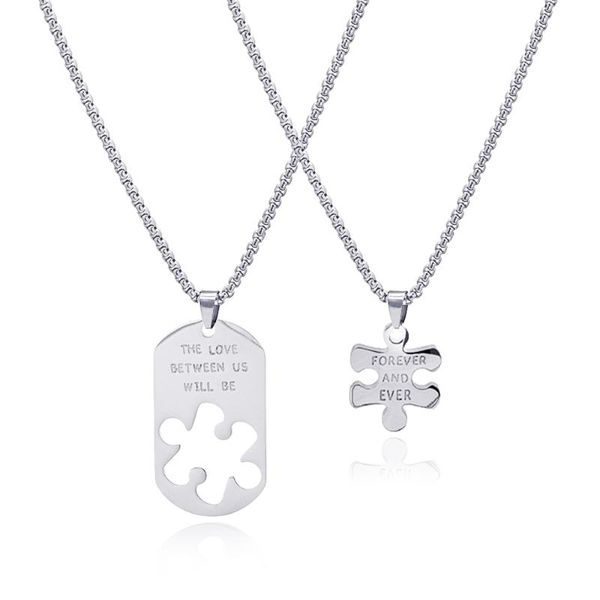 pendant necklaces firebros ftn5001 2021 20"/24" stainless steel lover couple promise inscription puzzle necklace bff jewelry silve, Silver
pendant necklaces firebros ftn5001 2021 20"/24" stainless steel lover couple promise inscription puzzle necklace bff jewelry silve, Silver