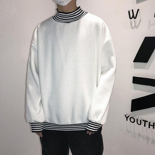men's hoodies & sweatshirts casual pullover cotton hoodie striped turtleneck loose young boy autumn winter 2022 fashion male clothes ko, Black
men's hoodies & sweatshirts casual pullover cotton hoodie striped turtleneck loose young boy autumn winter 2022 fashion male clothes ko, Black