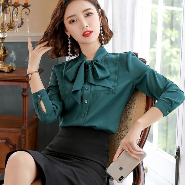 bow-necked shirts autumn blue winter casual green sleeve full s-4xl girl's blouses, Black
bow-necked shirts autumn blue winter casual green sleeve full s-4xl girl's blouses, Black