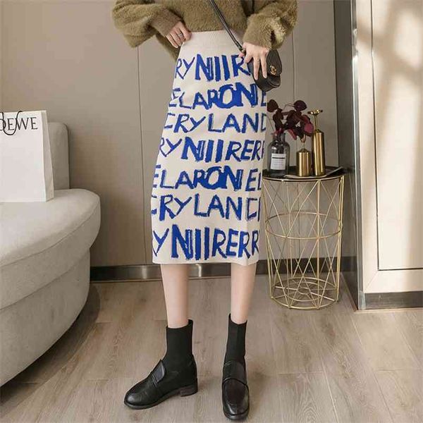 contrasting color letters skirt knitting all-match high-waist mid-length retro slim knit faldas female gx1502 210506, Black
contrasting color letters skirt knitting all-match high-waist mid-length retro slim knit faldas female gx1502 210506, Black