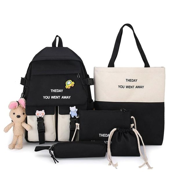 backpack 5pcs/set women nylon 2021 candy color waterproof school bags teenagers girls patchwork female rucksack mochila
backpack 5pcs/set women nylon 2021 candy color waterproof school bags teenagers girls patchwork female rucksack mochila