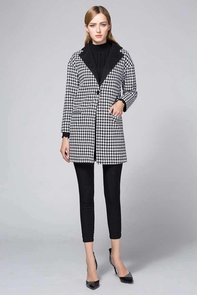 women's wool & blends 2021 sobretudo abrigo mujer full long lace o-neck lapel spelling color loose coat plover grid overcoat real time, Black
women's wool & blends 2021 sobretudo abrigo mujer full long lace o-neck lapel spelling color loose coat plover grid overcoat real time, Black