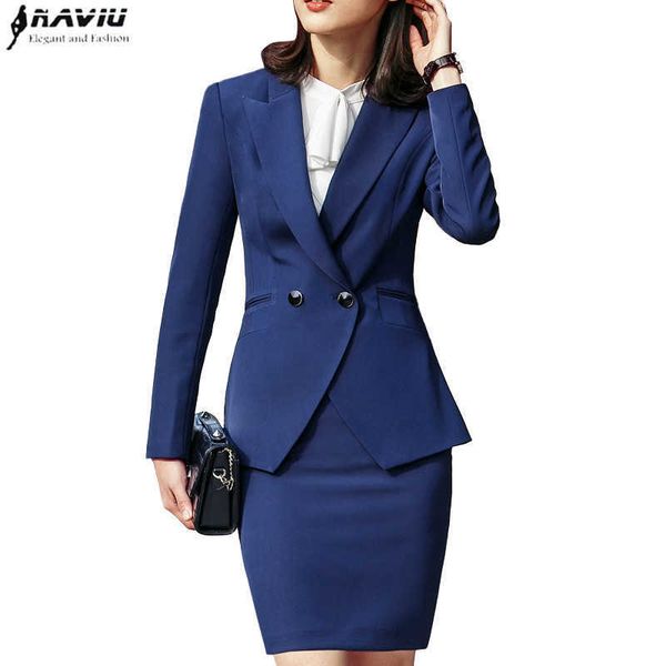 temperament business suit women formal slim long sleeve blazer and skirt office ladies plus size interview work wear 210604, White
temperament business suit women formal slim long sleeve blazer and skirt office ladies plus size interview work wear 210604, White