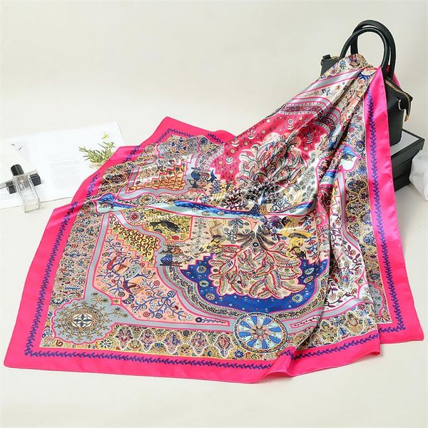 scarves 90cm square silk scarf ladies fashion handkerchief headscarf four seasons outing shawl sunscreen ladie, Blue;gray
scarves 90cm square silk scarf ladies fashion handkerchief headscarf four seasons outing shawl sunscreen ladie, Blue;gray