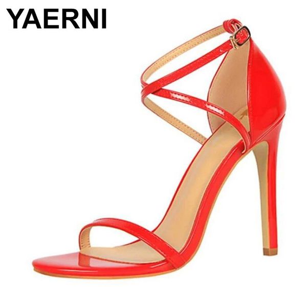 dress shoes yaerni fashion banquet women's ultra high heels and thin with open-toe patent leather crossed nightcl, Black
dress shoes yaerni fashion banquet women's ultra high heels and thin with open-toe patent leather crossed nightcl, Black