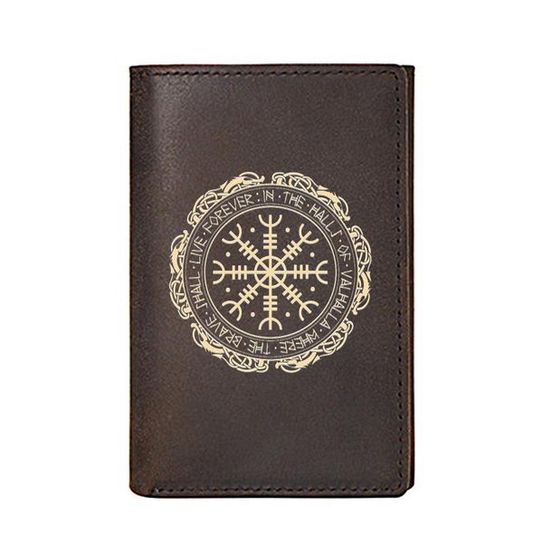 wallets vintage viking symbol men wallet genuine leather printing card holders women slim mini short purse, Red;black
wallets vintage viking symbol men wallet genuine leather printing card holders women slim mini short purse, Red;black