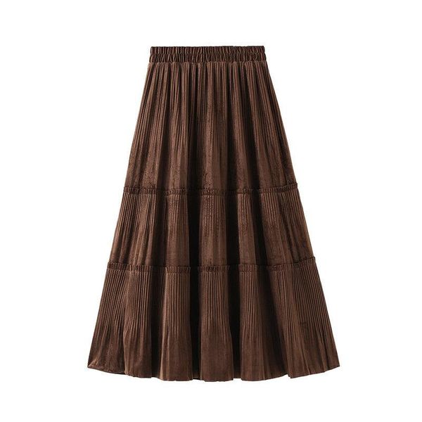 skirts preppy style women 2021 winter in golden velvet patchwork ruffles ruched elastic waist a linen drape long, Black
skirts preppy style women 2021 winter in golden velvet patchwork ruffles ruched elastic waist a linen drape long, Black
