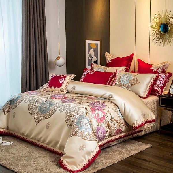 bedding sets high-grade european wedding 4-piece set of luxury satin jacquard 10-piece quilt sheets
bedding sets high-grade european wedding 4-piece set of luxury satin jacquard 10-piece quilt sheets