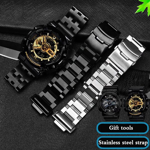 watch bands for casi ga-110 gd-100 gw-6900 men sport stainless steel strap replacement bracelet band accessories, Black;brown
watch bands for casi ga-110 gd-100 gw-6900 men sport stainless steel strap replacement bracelet band accessories, Black;brown