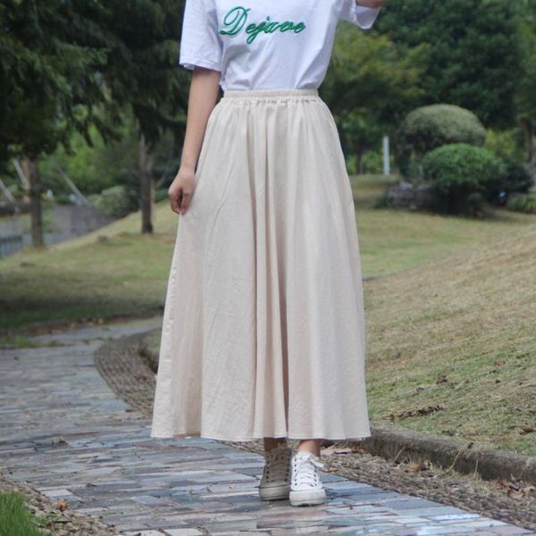 skirts autumn winter women vintage elastic waist midi long ladies cotton linen a-line solid ankle-length casual female skirt, Black
skirts autumn winter women vintage elastic waist midi long ladies cotton linen a-line solid ankle-length casual female skirt, Black