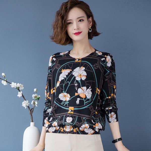 women's sweaters women printed jumper spring autumn vintage floral sweater long sleeve female knit blouse printing shirts, White;black
women's sweaters women printed jumper spring autumn vintage floral sweater long sleeve female knit blouse printing shirts, White;black