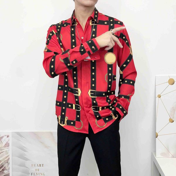 fashion designer slim shirt for men 3d medusas black gold floral print men's dress long sleeve business casual 09iw, White;black
fashion designer slim shirt for men 3d medusas black gold floral print men's dress long sleeve business casual 09iw, White;black