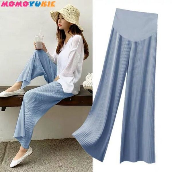 maternity bottoms wide leg pants for pregnant women trousers casual loose jeans pregnancy clothing, White
maternity bottoms wide leg pants for pregnant women trousers casual loose jeans pregnancy clothing, White