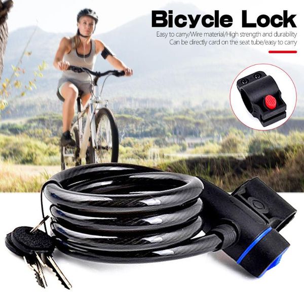 bike locks universal anti-theft spiral steel cable coil bicycle lock with 2 key for castle motorcycle cycle mtb security
bike locks universal anti-theft spiral steel cable coil bicycle lock with 2 key for castle motorcycle cycle mtb security
