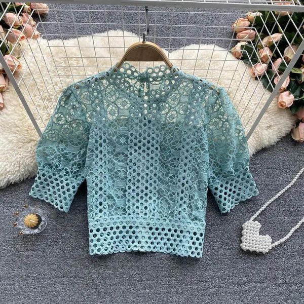 women's blouses & shirts jmprs designed women blouse summer hollow out lace europe ladies crop short sleeve black female casual be, White
women's blouses & shirts jmprs designed women blouse summer hollow out lace europe ladies crop short sleeve black female casual be, White