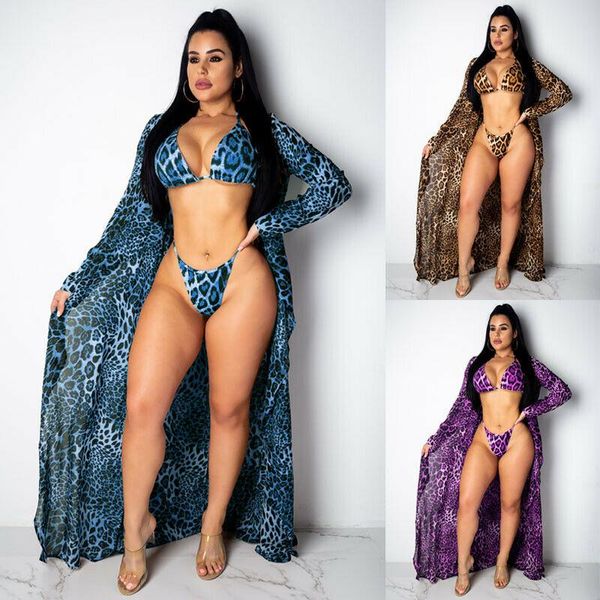 women's swimwear summer women leopard print bikini sets 3 pcs bathing suits cover-ups swimsuit with cover up kaftan sarong, White;black
women's swimwear summer women leopard print bikini sets 3 pcs bathing suits cover-ups swimsuit with cover up kaftan sarong, White;black