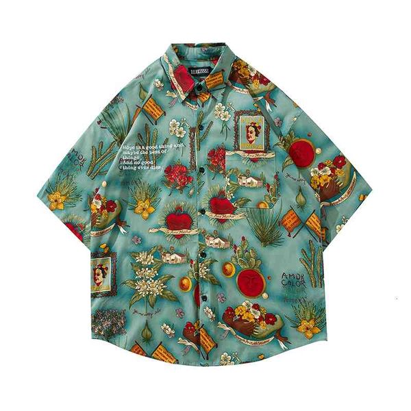 men's casual shirts japanese retro rose character print lapel hawaiian men and women short sleeve streetwear oversize summer shirt, White;black
men's casual shirts japanese retro rose character print lapel hawaiian men and women short sleeve streetwear oversize summer shirt, White;black