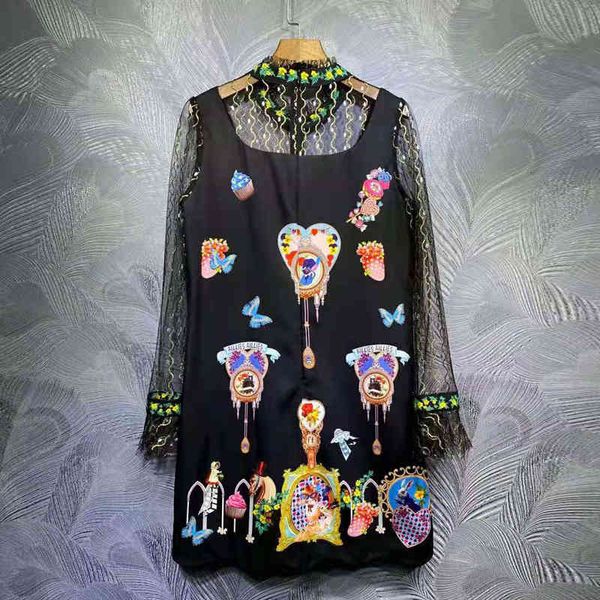 dress seqinyy black mini summer female fashion design beading mesh print vintage runway flower, Black;gray
dress seqinyy black mini summer female fashion design beading mesh print vintage runway flower, Black;gray
