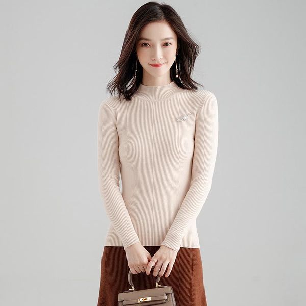 women's sweaters sweater woman ladies knitting base long sleeve turtleneck half a cultivate one's morality, White;black
women's sweaters sweater woman ladies knitting base long sleeve turtleneck half a cultivate one's morality, White;black