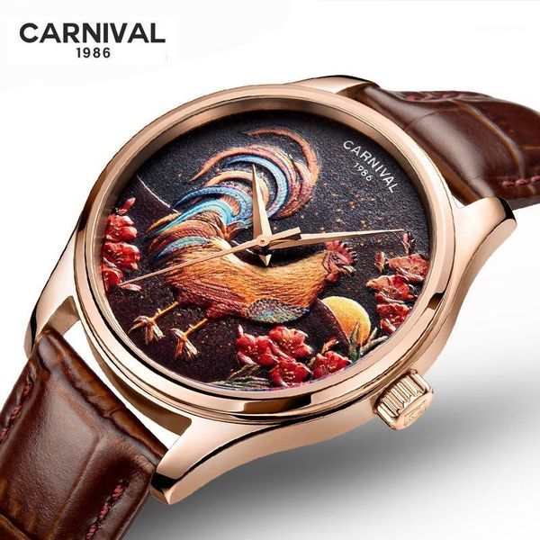 wristwatches carnival fashion 3d three-dimensional pattern casual men sapphire watches automatic mechanical watch leather strap 2021, Slivery;brown
wristwatches carnival fashion 3d three-dimensional pattern casual men sapphire watches automatic mechanical watch leather strap 2021, Slivery;brown